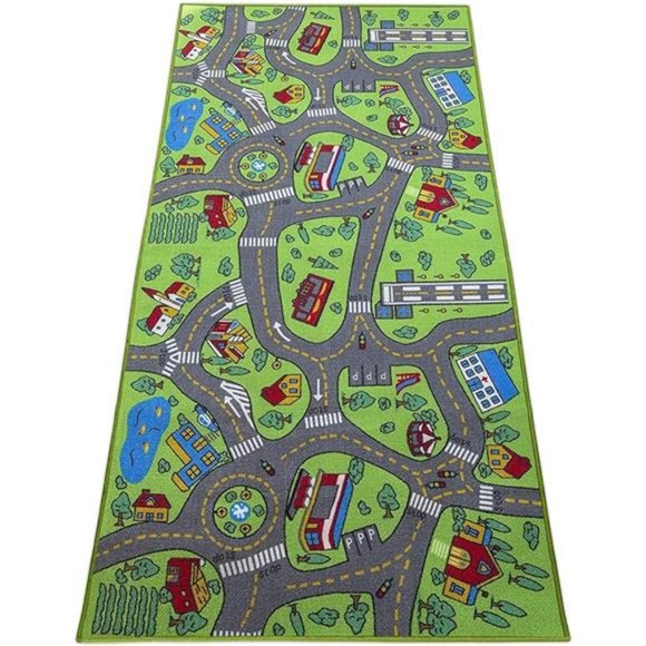 Kids Rug Carpet Playmat City Life Learn Have Fun Safe, Children's Educational - Picture 1 of 8